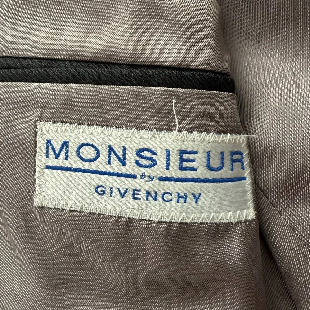 GIVENCHY Wool Jacket Black 40R Rare Vintage 80s